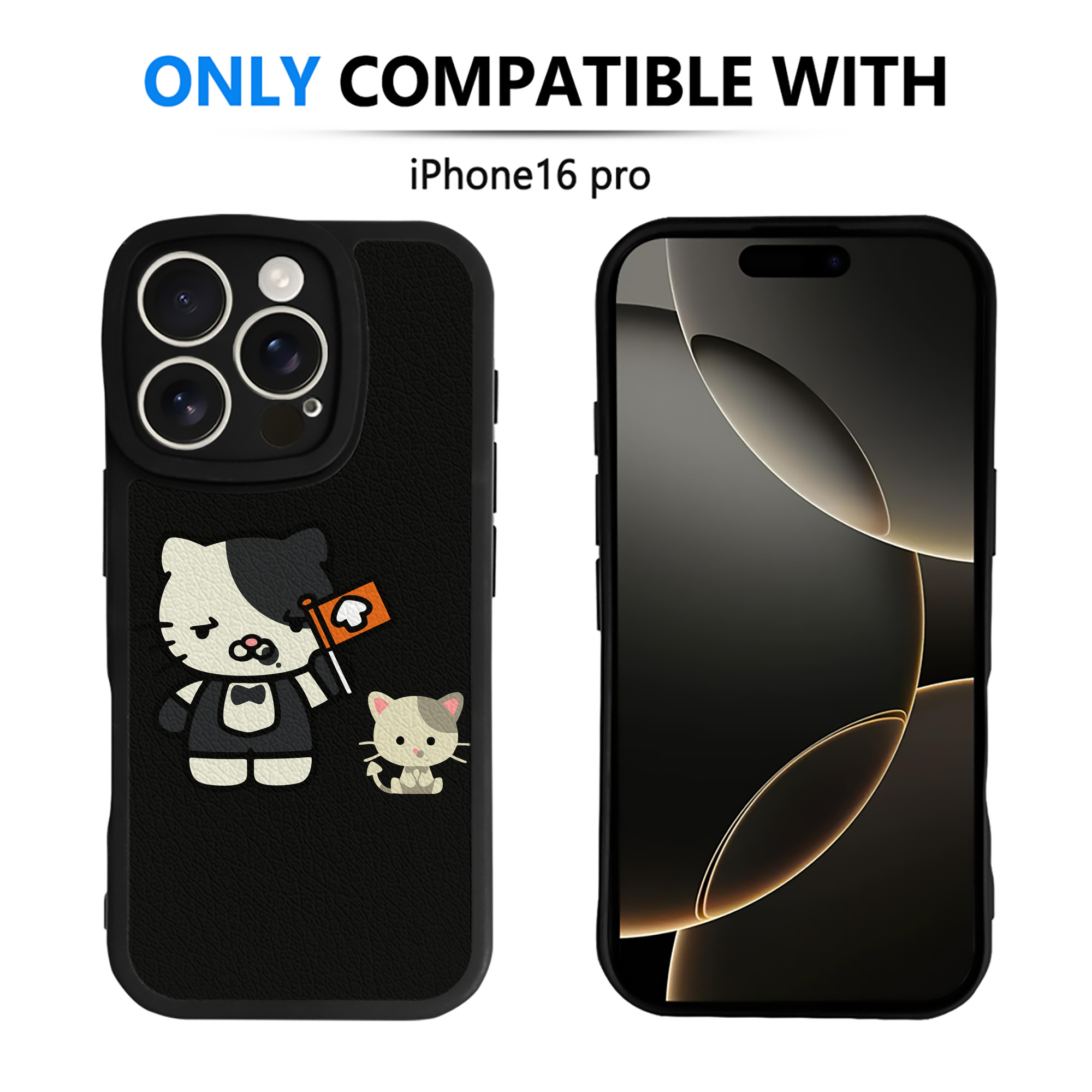 （画像用） Hello Kitty ハローキティ 【iPhone 16シリーズ対応】シリコンスマホケース（レザー調） 材質：シリコン